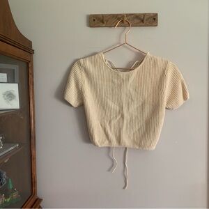🍂3 for $25🍂 Zara Knit Cropped top with crisscross detail